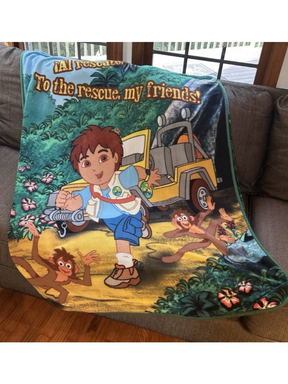 Nickelodeon Go Diego Go Throw Blanket To The Rescue Nick Jr 2006 Double Sided